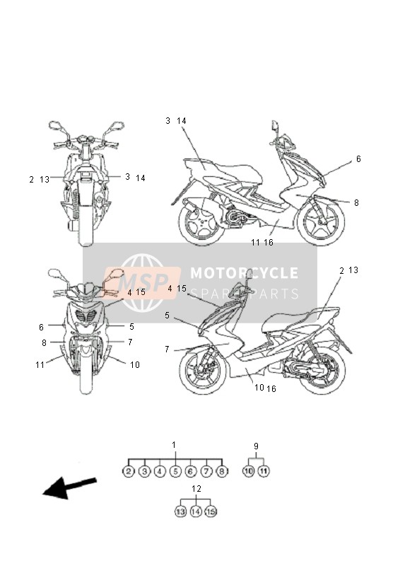 1BXF83A10000, Graphic Under Cover, Yamaha, 0